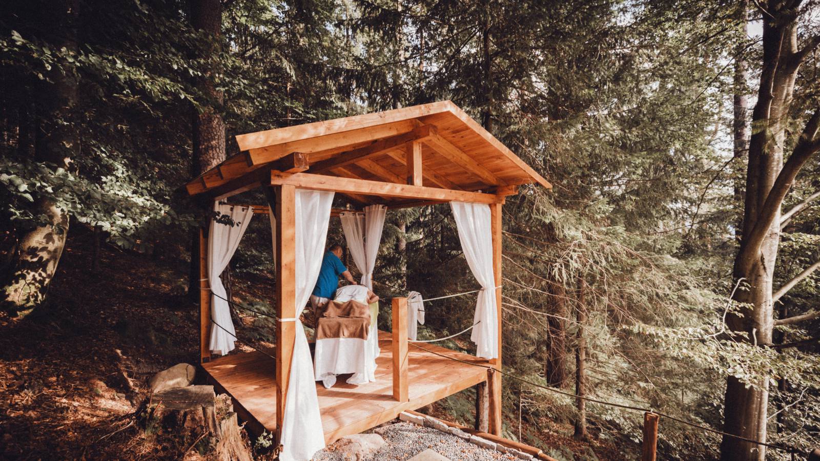 Waldbaden und Wald-Wellness