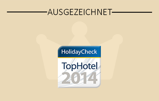 Ausgezeichnetes Bewertungssiegel von Holidaycheck 2014