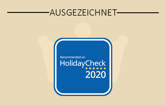 Ausgezeichnetes Bewertungssiegel von Holidaycheck 2014