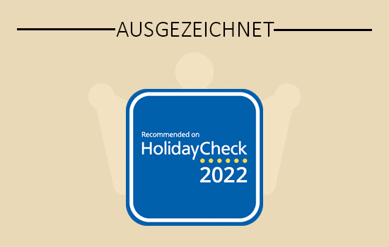 Ausgezeichnetes Bewertungssiegel von Holidaycheck 2014