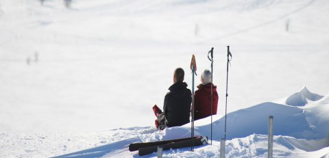 Verschneite Skipiste in Baiersbronn im Schwarzwald